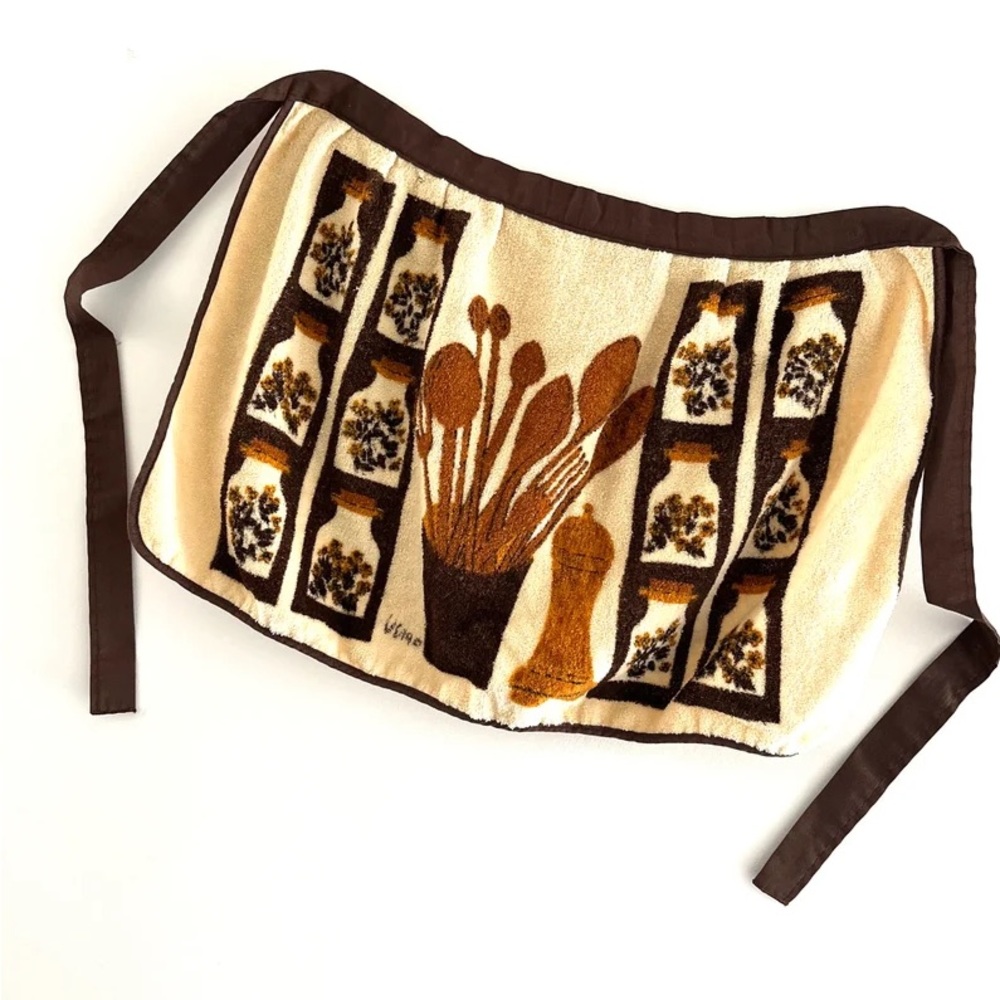 Vintage Apron, Terry Cloth, 70s, Kitchen